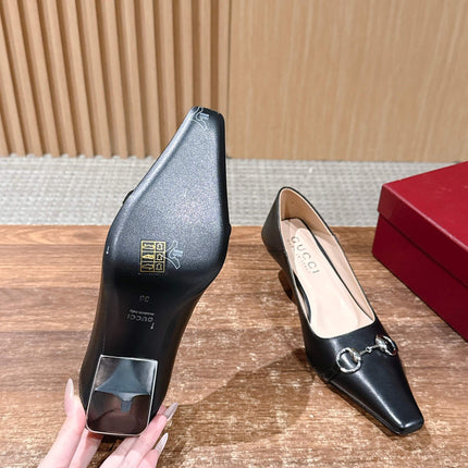 GUCCI 26S VITTORIA PUMPS 60 MM IN BLACK LAMBSKIN