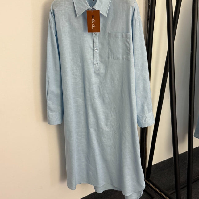 LORO PIANA 26S LONG SLEEVE SHIRT DRESS 814