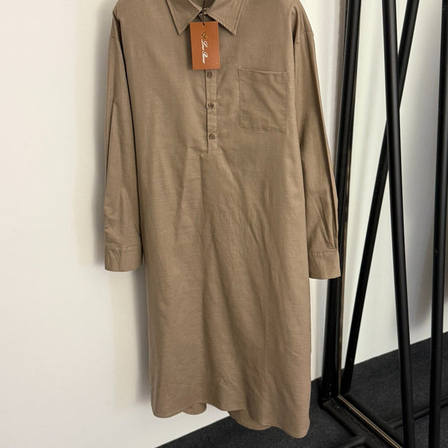 LORO PIANA 26S LONG SLEEVE SHIRT DRESS 807