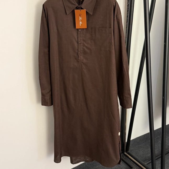 LORO PIANA 26S LONG SLEEVE SHIRT DRESS 808