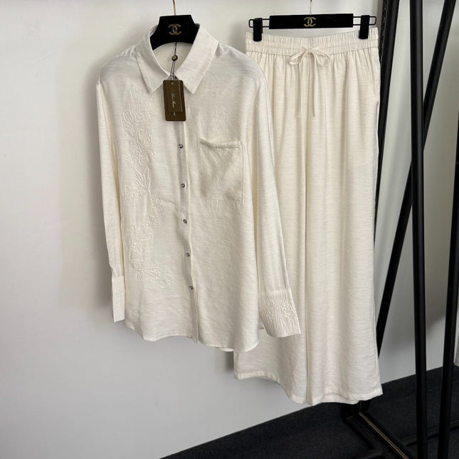 LORO PIANA 26S SHIRT AND WIDE LEG PANTS SET 780